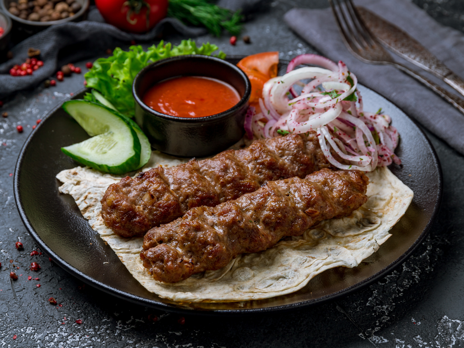 Desert Fire Lamb Kebabs